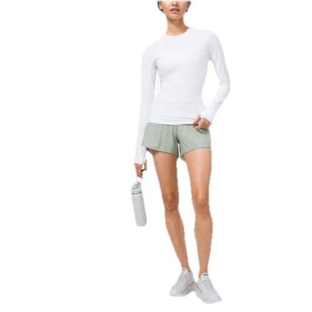 Lululemon Speed Up MR Short 4” Lined Heather Lux Multi Green 10 Tall Running NWT - Picture 2 of 12